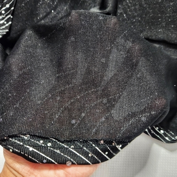 plus Size Claire France sparkle Sequined Sheer Top - Picture 5 of 8